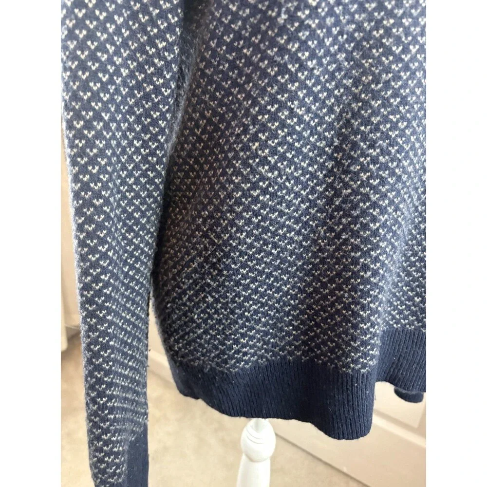J Crew Rugged Sweater Merino Wool Blend Birdseye Size Medium Mens - 395